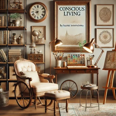 Rincón vintage para lectura o pintura con decoración clásica, seleccionado por Suárez & Co. Interiorismo